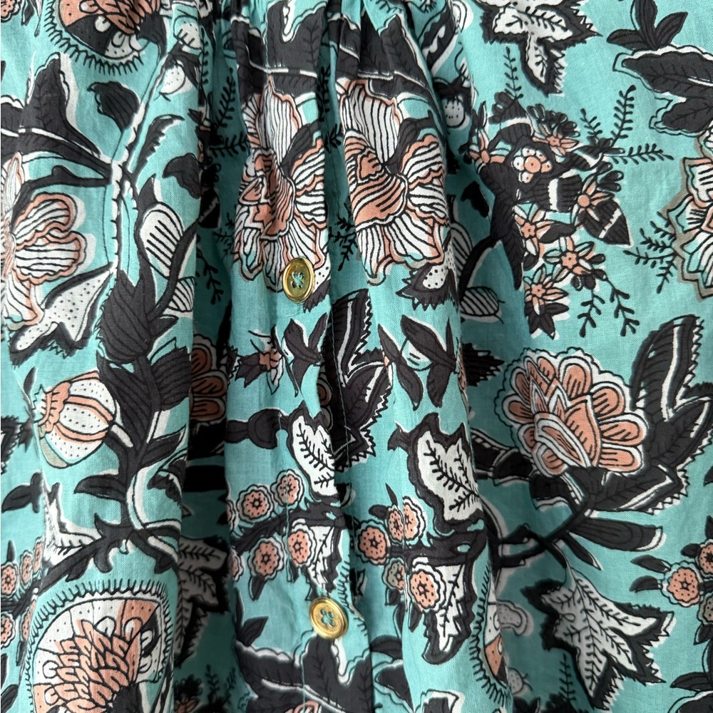 Never a Wallflower Block Print top, NWT, Small - Picture 4 of 11